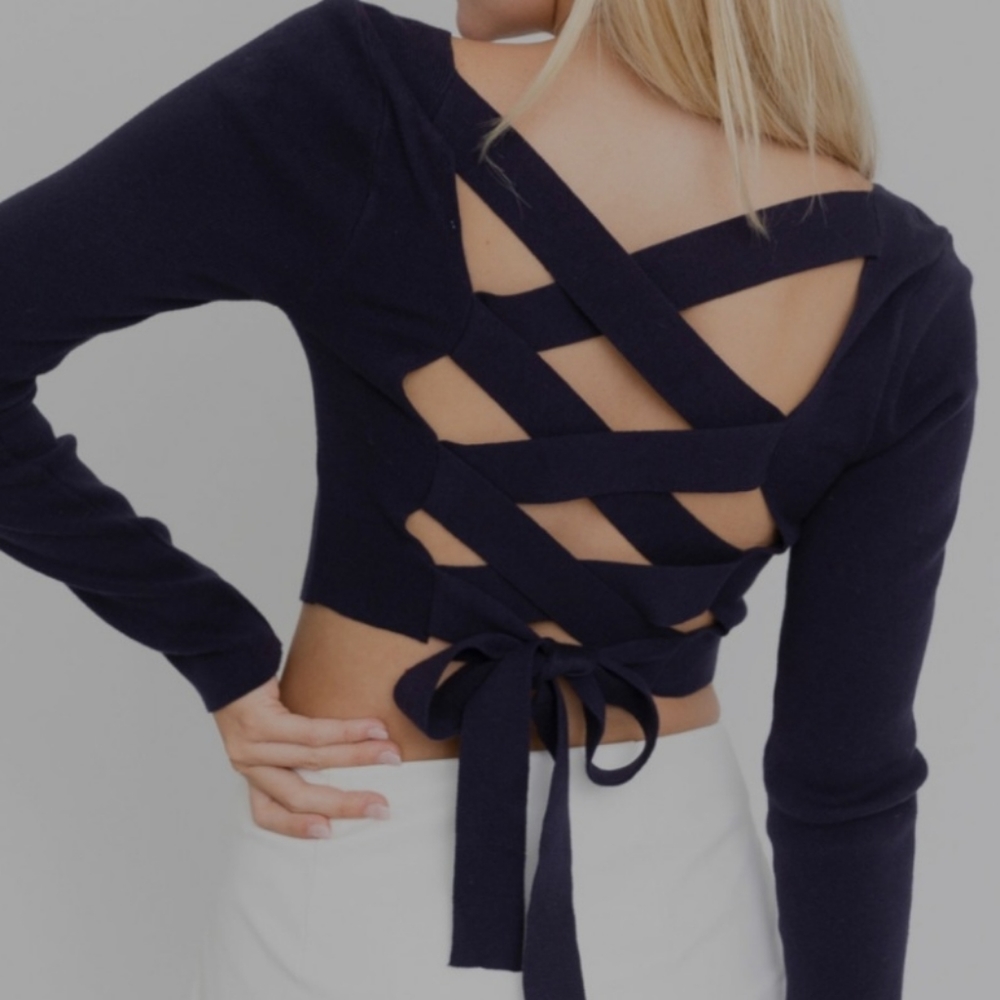 NEW Criss-cross Knit Top